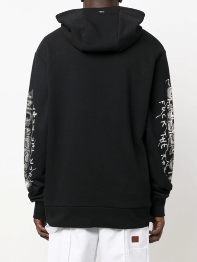 Shop Philipp Plein Graphic-print Hoodie In Schwarz