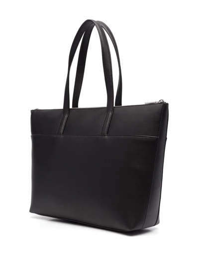 Shop Calvin Klein Large Faux-leather Tote Bag In Schwarz