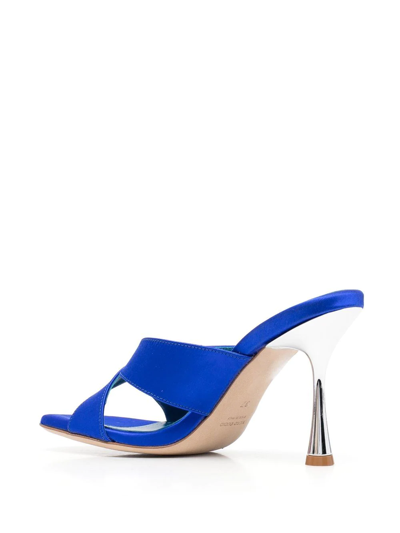 Shop Giuliano Galiano Edina Crossover-strap Sandals In Blue