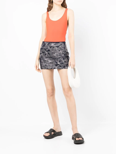 Shop Coperni Rhinestone Mini Skirt In Schwarz