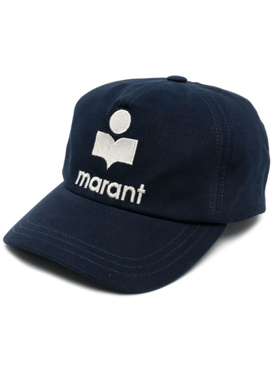 Shop Isabel Marant Logo-embroidered Baseball Cap In Blau