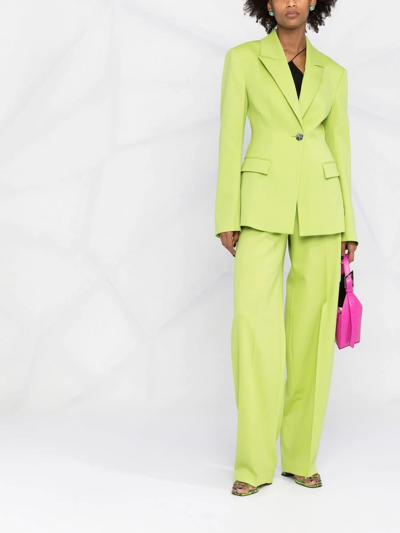 Attico Green Single-breasted Blazer In Grün