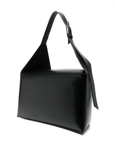 Shop Attico Logo-detail Shoulder Bag In Schwarz