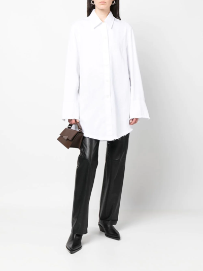 Shop Our Legacy Oversized Long-sleeve Shirt In Weiss