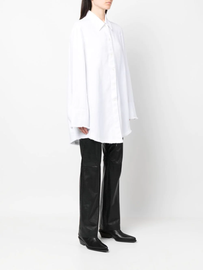 Shop Our Legacy Oversized Long-sleeve Shirt In Weiss