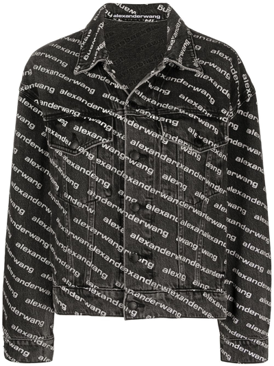 Shop Alexander Wang Logo Jacket Clothing In Grey