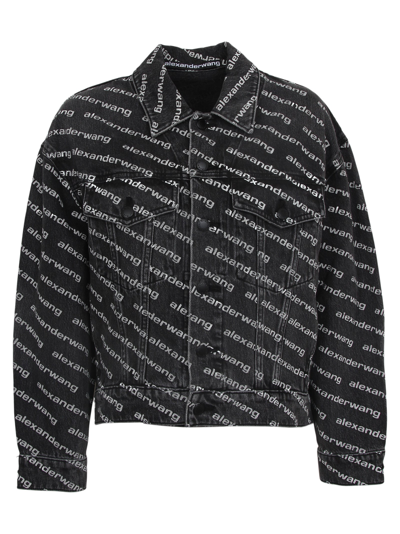 Shop Alexander Wang Logo Jacket Clothing In Grey