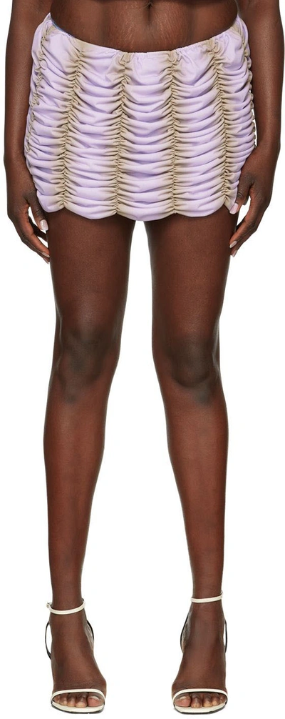 Shop Ester Manas Ssense Exclusive Purple Miniskirt In Gradi Lilac