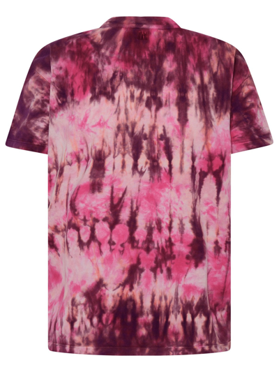 Shop Ami Alexandre Mattiussi Cotton Tie-dye T-shirt In Pink