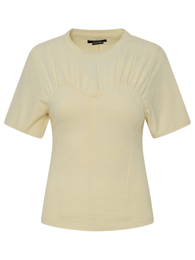 Shop Isabel Marant T-shirt Zazie In Cotone In Beige