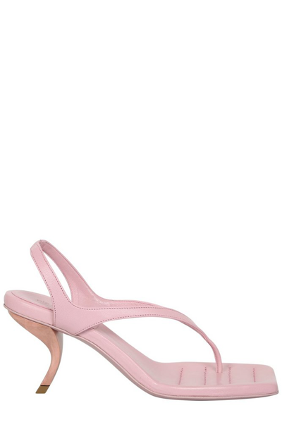Shop Gia Borghini Rosie Open Toe Slip In Pink