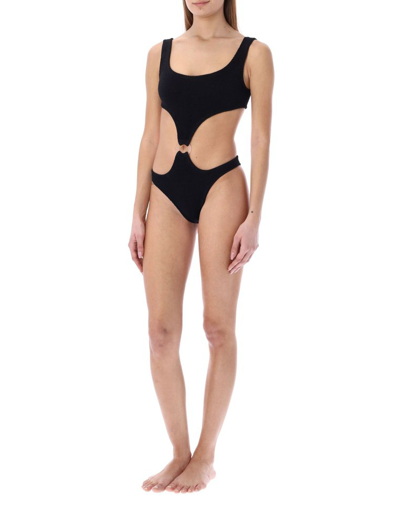Shop Reina Olga Augusta Stretched Swimsuit In Black