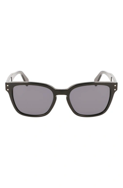 Shop Ferragamo Gancini 55mm Rectangular Sunglasses In Black
