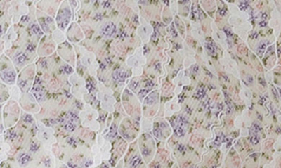 Free The Roses Floral Print Puff Sleeve Minidress In Cream Multi