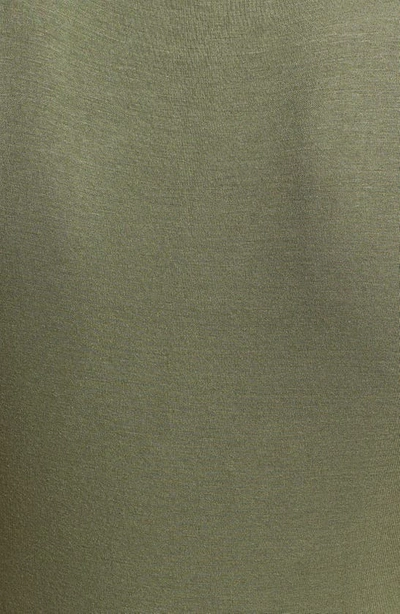 Loveappella V-neck Jersey Maxi Dress In Olive