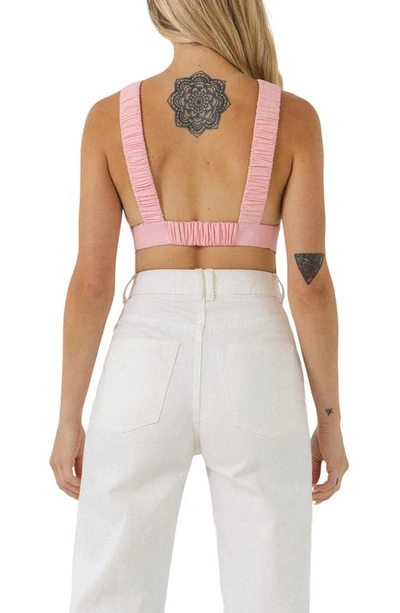 Shop Grey Lab Open Elastic Back Crop Tank In Pink