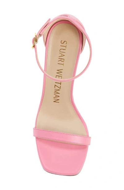 Shop Stuart Weitzman Lucite Wedge Sandal In India Pink