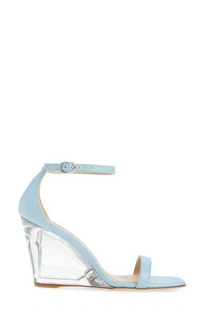 Shop Stuart Weitzman Lucite Wedge Sandal In Air