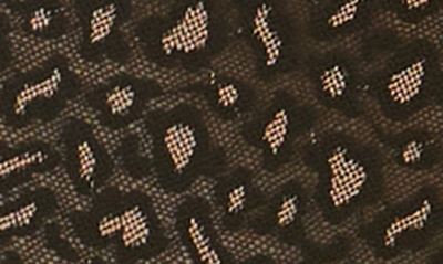 Shop Hanky Panky X-dye Leopard Print Retro Lace Thong In Black/ Praline