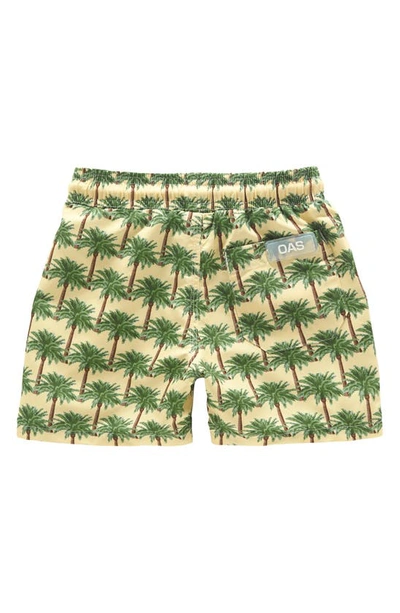 Shop Oas Swim Kids' Riviera Palm Swim Trunks In Green