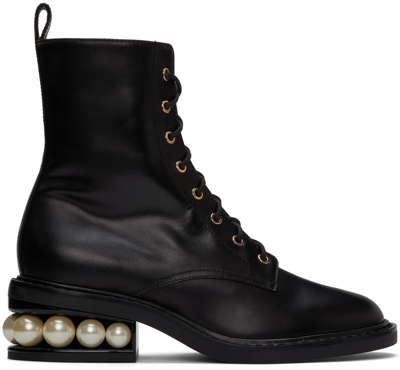 Shop Nicholas Kirkwood Black Casati Combat Boots In N99 Black