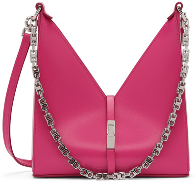 Shop Givenchy Pink Mini Cut-out Shoulder Bag In 652 Neon Pink