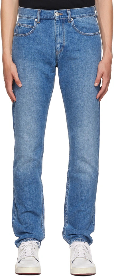 Shop Isabel Marant Blue Jack Straight-leg Jeans In 30lu Light Blue