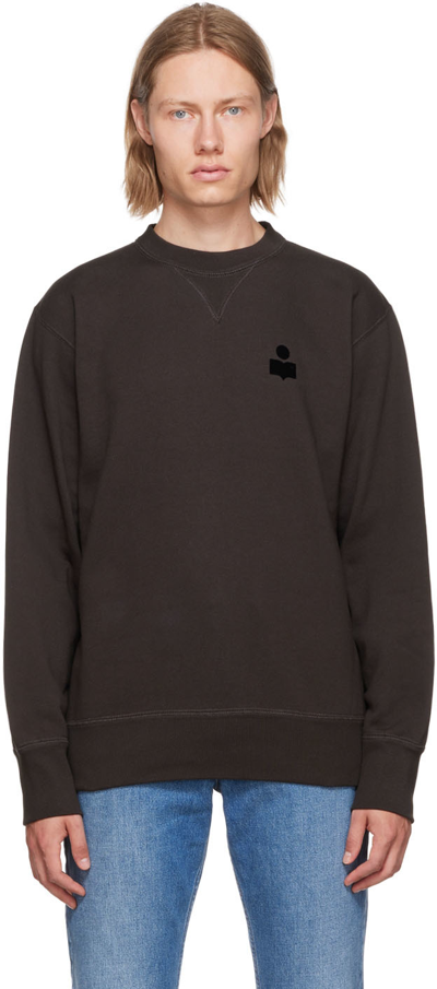 Shop Isabel Marant Black Mike Sweatshirt In 02fk Faded Black