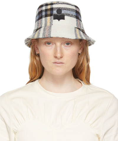 Shop Isabel Marant White Haley Bucket Hat In 23ec Ecru