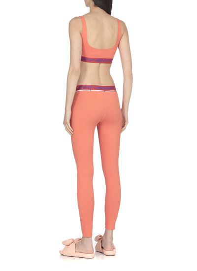 Shop Off-white Trousers In Coral Red
