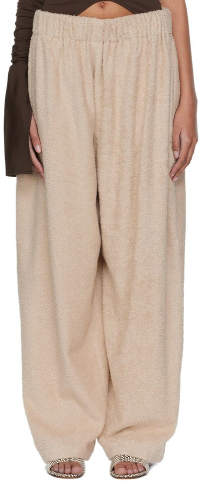 Shop Selasi Ssense Exclusive Beige Cotton Trousers In Mink