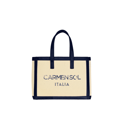 Shop Carmen Sol Venezia Canvas Mini Tote In Violet