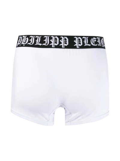 Shop Philipp Plein Tm Logo Waistband Boxers In White