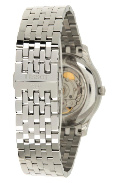 Shop Tissot Tradition Automatic Small Second Bracelet Watch, 40mm In Silver