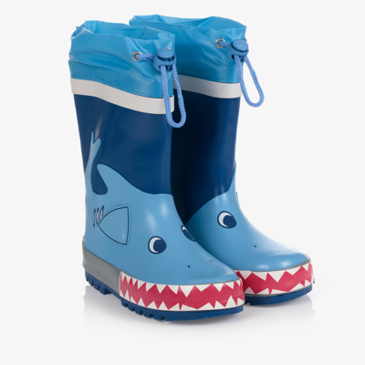 dennenboom hiërarchie Onbepaald Playshoes Kids' Blue Shark Rain Boots | ModeSens