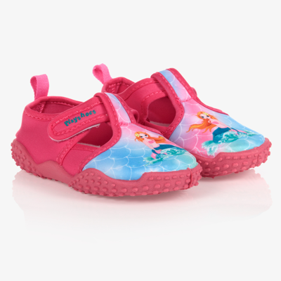 Shop Playshoes Pink & Blue Mesh Aqua Shoes