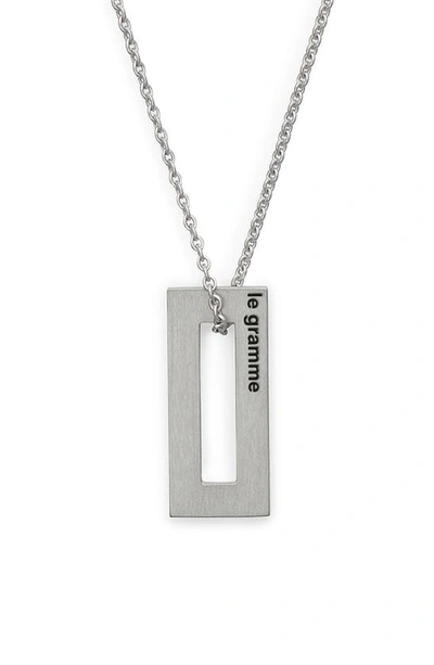 Shop Le Gramme 1.5g Reversible Sterling Silver Pendant Necklace