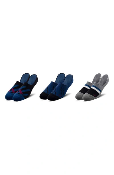 Shop Pair Of Thieves Assorted 3-pack Cushioned No-show Socks In Black/ Blue