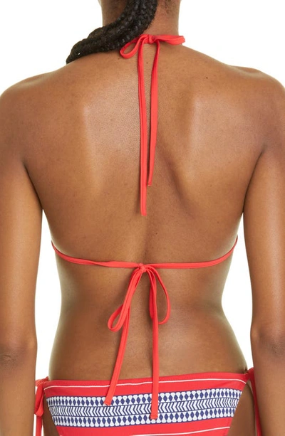 Lemlem Luchia String Bikini Top In Classic Red