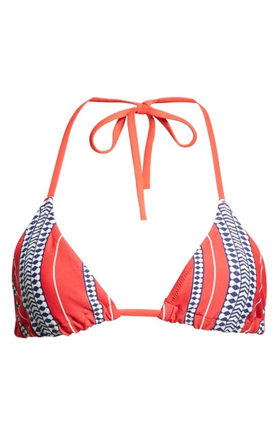 Lemlem Luchia String Bikini Top In Classic Red