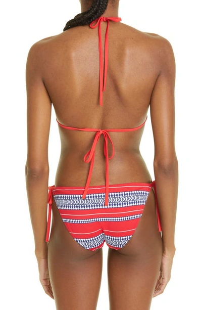 Lemlem Luchia String Bikini Top In Classic Red