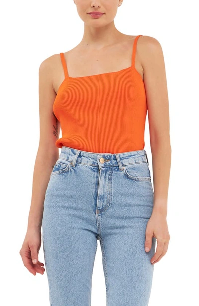 Grey Lab Classic Everyday Rib Tank In Orange