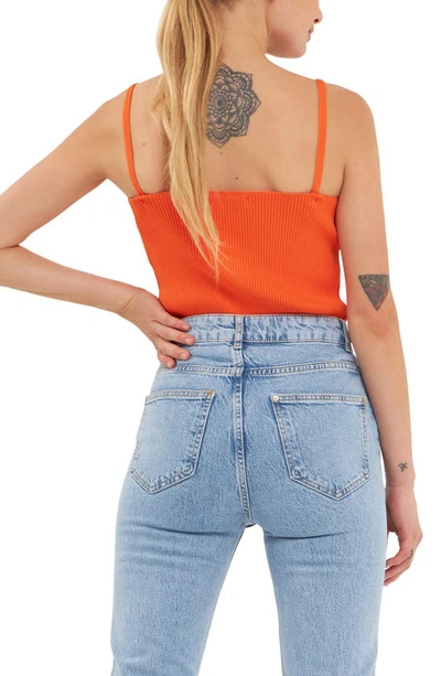 Grey Lab Classic Everyday Rib Tank In Orange