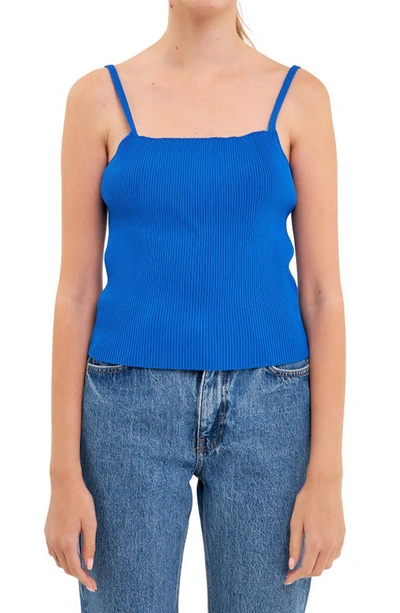 Grey Lab Classic Everyday Rib Tank In Blue