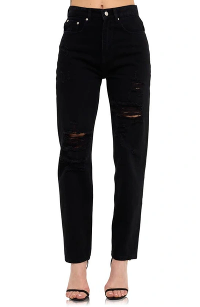 Shop Grey Lab '90s Distressed Jeans In Black