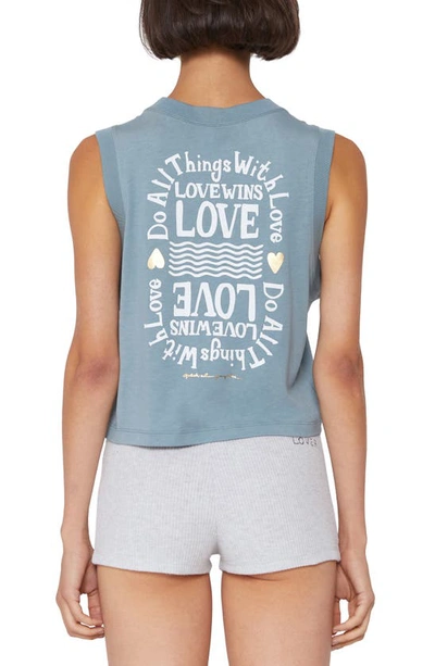 Shop Spiritual Gangster Love Box Crop Tank In Lake Como