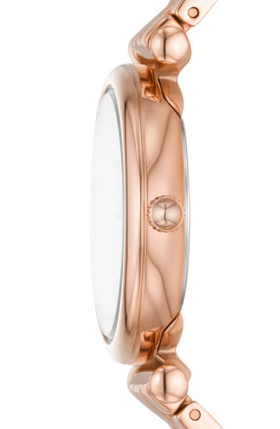 Shop Fossil Carlie Sport Mini Bracelet Watch, 28mm In Rose Gold