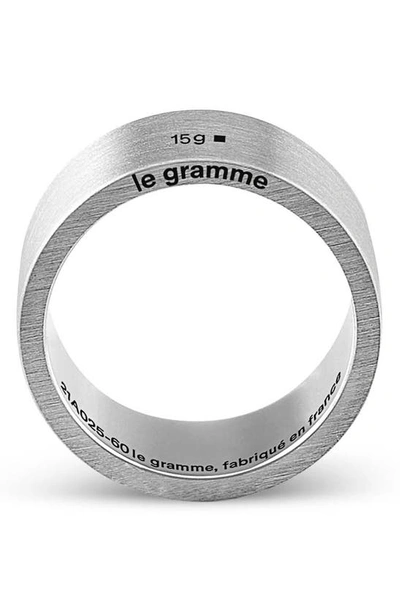 Shop Le Gramme 15g Brushed Sterling Silver Ribbon Band Ring