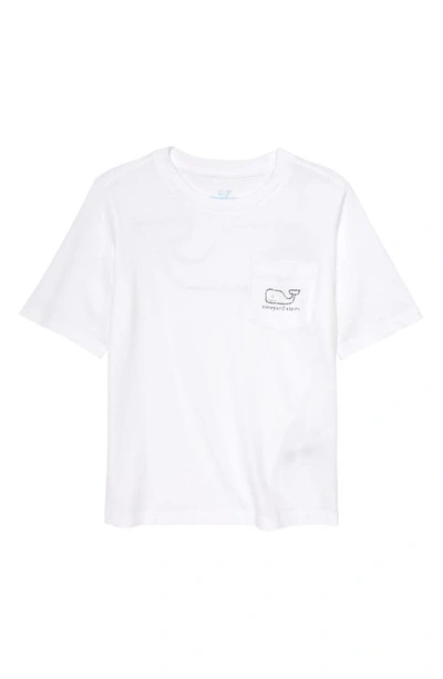 Shop Vineyard Vines Vintage Whale Pocket T-shirt In White Cap