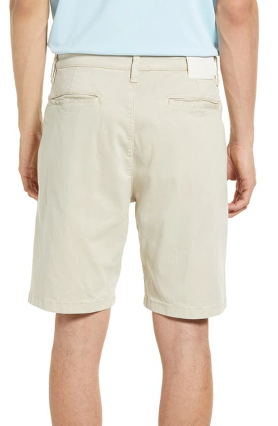 34 Heritage Nevada Soft Touch Stretch Flat Front Shorts In Stone Soft Touch